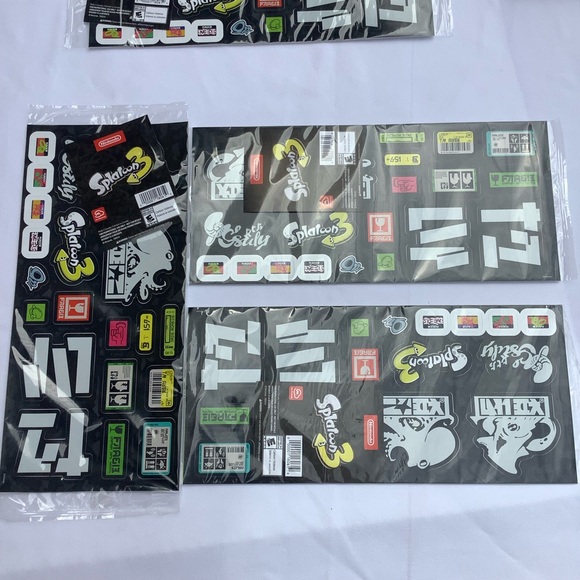 2 Packagesof Nintendo Splatoon 3 Graffiti Stickers Count 3 Sheets Set - Picture 11 of 13